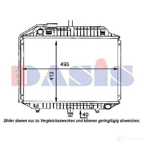 Радиатор охлаждения двигателя AKS DASIS 4044455210450 CIL6 0US 134002n 6108778 изображение 0