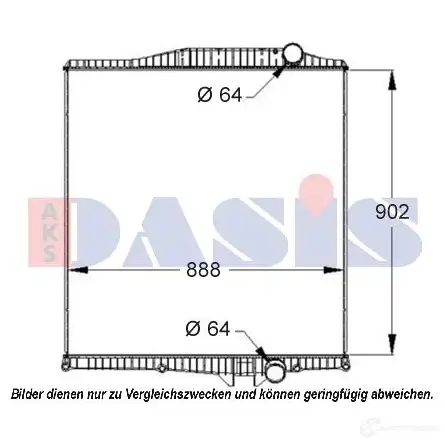 Радиатор охлаждения двигателя AKS DASIS D PO09H 872560 4044455476153 280110s