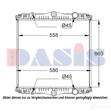 Радиатор охлаждения двигателя AKS DASIS 290013s 4044455476368 872636 B B1FJ5