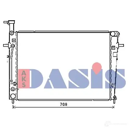 Радиатор охлаждения двигателя AKS DASIS 874341 4044455566984 HVH 6TNY 510177n
