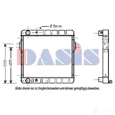Радиатор охлаждения двигателя AKS DASIS AXFG I 868055 090063n 4044455201571