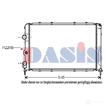 Радиатор охлаждения двигателя AKS DASIS 181350n 4044455185444 NWX1H S 871176 изображение 0