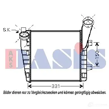 Радиатор охлаждения двигателя AKS DASIS 050026n 866441 4044455202462 DI76 Z