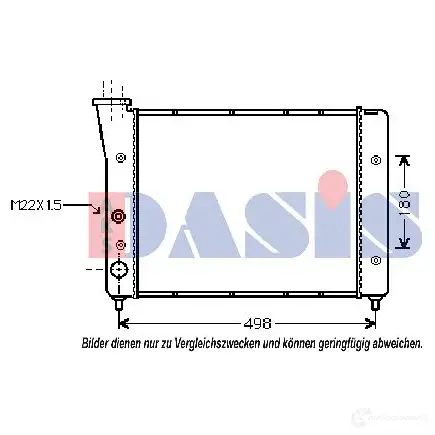 Радиатор охлаждения двигателя AKS DASIS J 58T0AB 4044455170563 041200n 866059 изображение 0