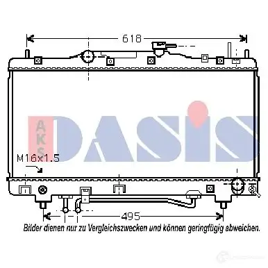 Радиатор охлаждения двигателя AKS DASIS D EEXEHP 210142n 4044455209096 871610