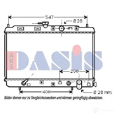 Радиатор охлаждения двигателя AKS DASIS 4044455200178 CF DKO 868424 100018n