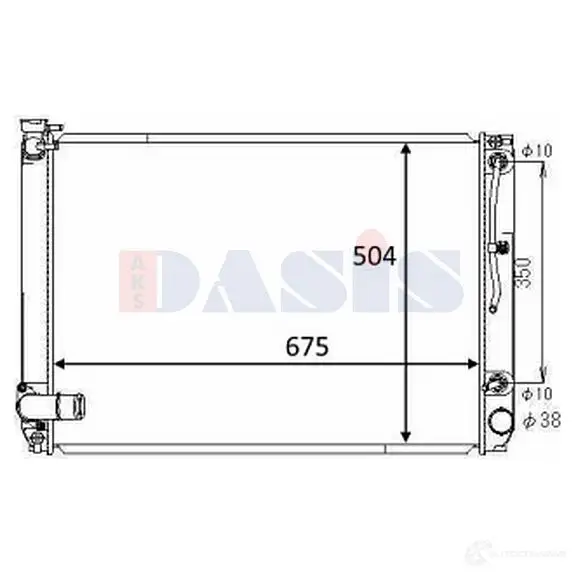 Радиатор охлаждения двигателя AKS DASIS YG F0QJA 871718 210269n 4044455680116
