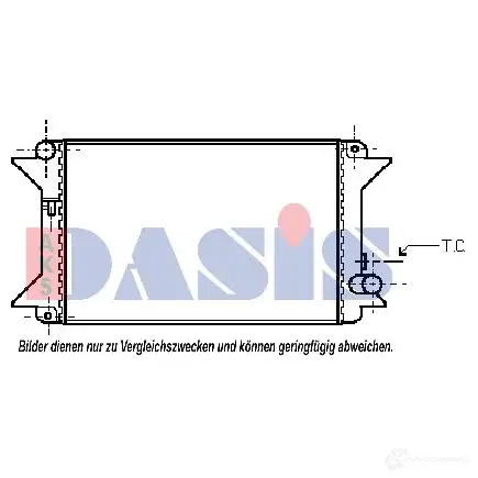 Радиатор охлаждения двигателя AKS DASIS 060060n 866891 968A 2 4044455172161