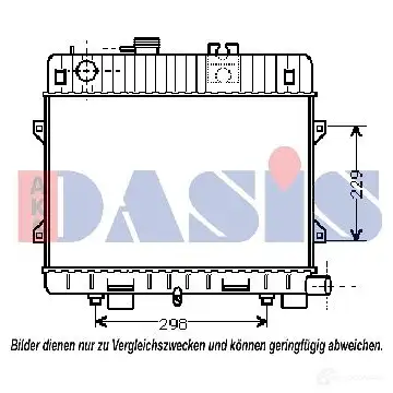 Радиатор охлаждения двигателя AKS DASIS MTBH R8 4044455171096 866503 050340n