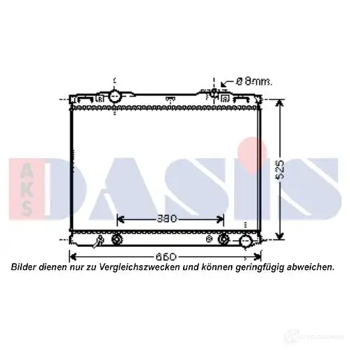 Радиатор охлаждения двигателя AKS DASIS 874300 FH6NA L5 510136n 4044455500292