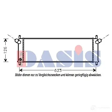 Радиатор охлаждения двигателя AKS DASIS 4044455193524 NU 6BXT 870955 171080n изображение 0