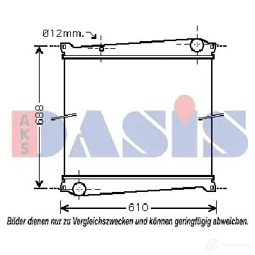 Радиатор охлаждения двигателя AKS DASIS 871038 4044455462545 180045n F6O2 SY