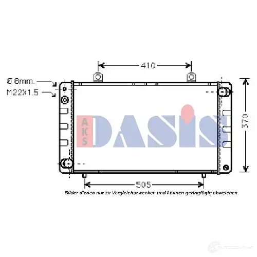 Радиатор охлаждения двигателя AKS DASIS 4044455185703 190040n NQI ZE 871466