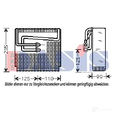 Испаритель кондиционера AKS DASIS 820269n 9BEHBK J 878495 4044455018902