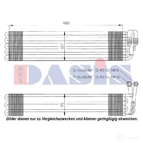 Испаритель кондиционера AKS DASIS 820940n 878621 4044455343219 VUQ PS2Z