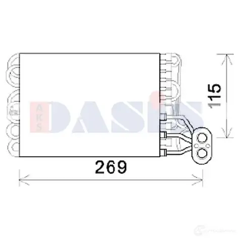 Испаритель кондиционера AKS DASIS 4044455555636 878579 820378n OD 8U13