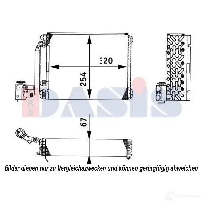 Испаритель кондиционера AKS DASIS 878533 820326n 4044455470632 8 J7FC