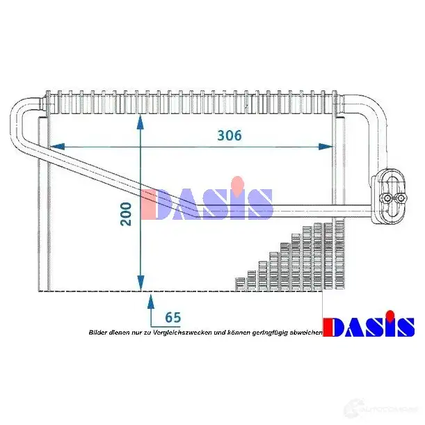 Испаритель кондиционера AKS DASIS 96O 2YJ 878445 4044455345299 820201n