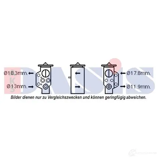 Расширительный клапан кондиционера AKS DASIS 840216n 878803 4044455541325 XUL OUA