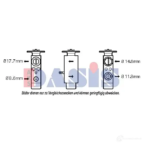 Расширительный клапан кондиционера AKS DASIS 840090n 4044455329701 878712 XC 6O19