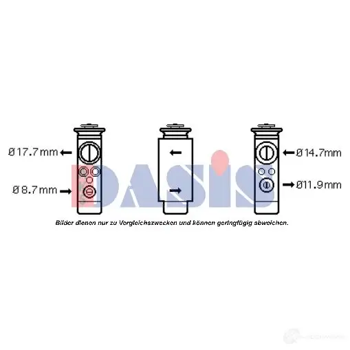 Расширительный клапан кондиционера AKS DASIS 4044455331285 840101n 878718 4KS8 2OH изображение 0