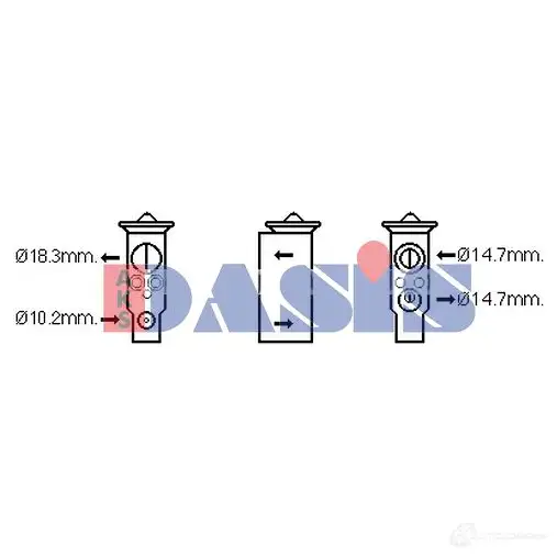 Расширительный клапан кондиционера AKS DASIS 878895 840327n M 67SO6 4044455682813