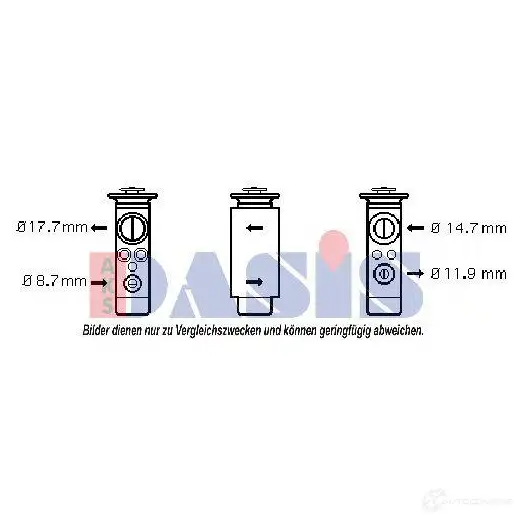 Расширительный клапан кондиционера AKS DASIS 840173n 878762 4E 8BF 4044455465430