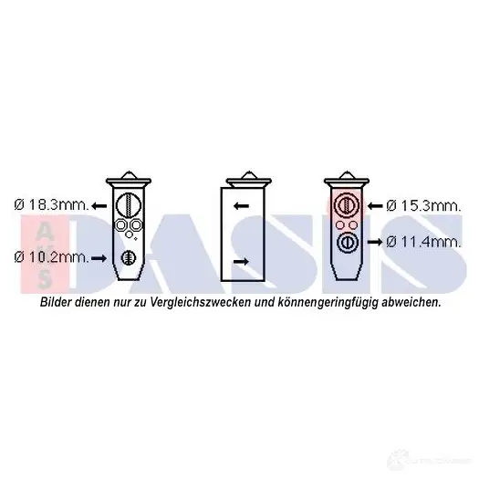 Расширительный клапан кондиционера AKS DASIS 878777 840188n 6 E7HKO 4044455541578 изображение 0