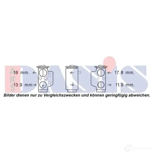 Расширительный клапан кондиционера AKS DASIS 840229n MVJ 2M 878813 4044455542933