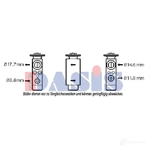 Расширительный клапан кондиционера AKS DASIS 4044455330011 840560n 878909 4L V21 изображение 0
