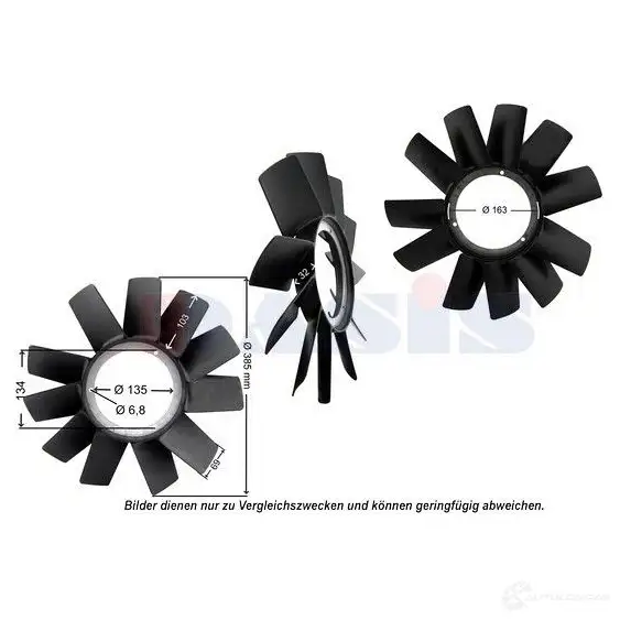 Крыльчатка охлаждения двигателя AKS DASIS 448028n 4044455474128 1 E1XAOO 1423285323