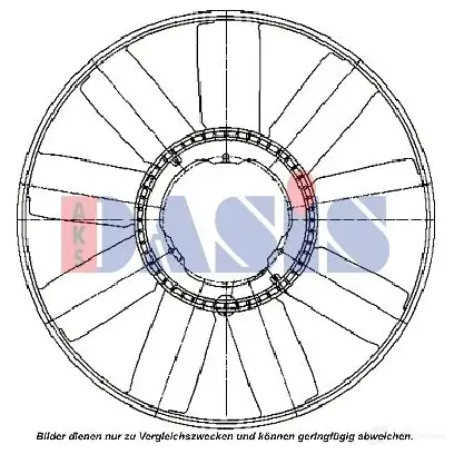 Крыльчатка охлаждения двигателя AKS DASIS 4044455304401 BDB CGK2 869743 138012n изображение 0