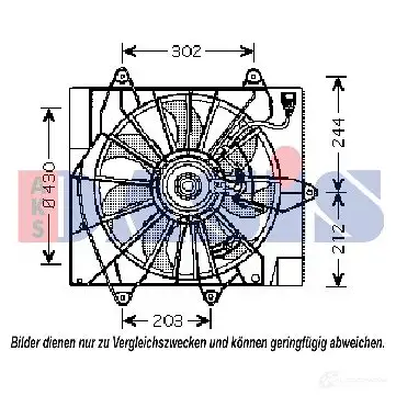 Вентилятор радиатора AKS DASIS 528040n 874898 4044455013211 76 9BQ изображение 0