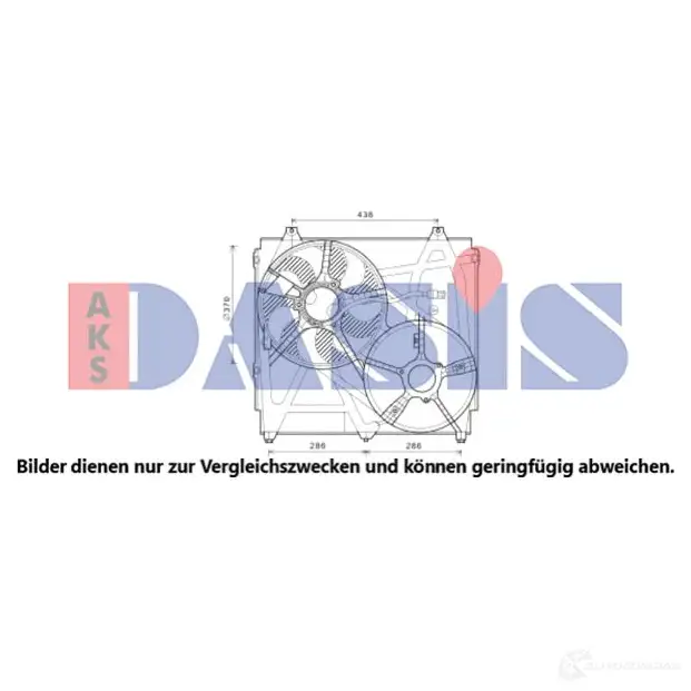 Вентилятор радиатора AKS DASIS 568103n 4044455808404 1424396974 CO Z05M0