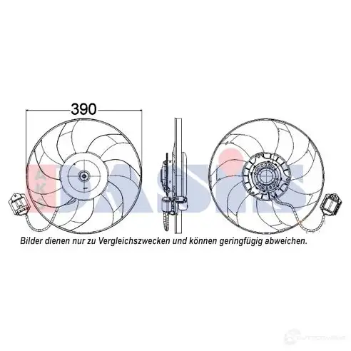 Вентилятор радиатора AKS DASIS 158099n B6B X0UD 870562 4044455558675 изображение 0