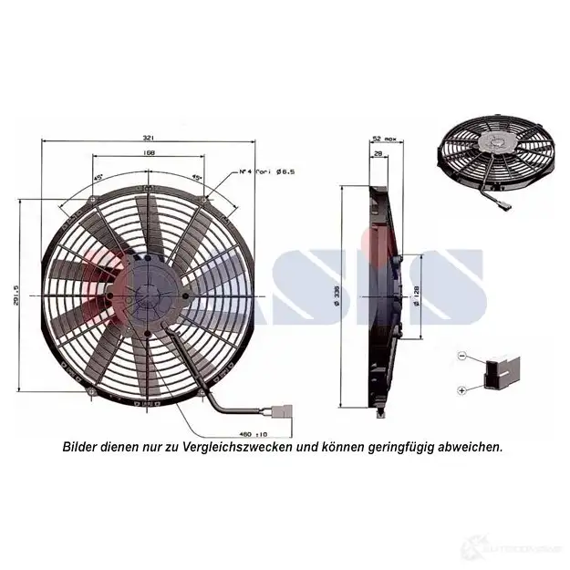 Вентилятор радиатора AKS DASIS NCF D2A 880497 4044455409458 870016n