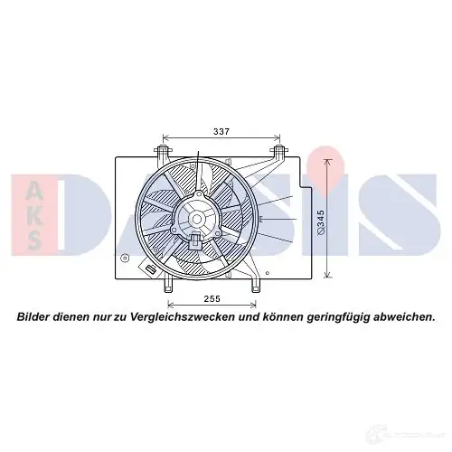 Вентилятор радиатора AKS DASIS 868386 098138n 4044455565697 ICK 6J изображение 0