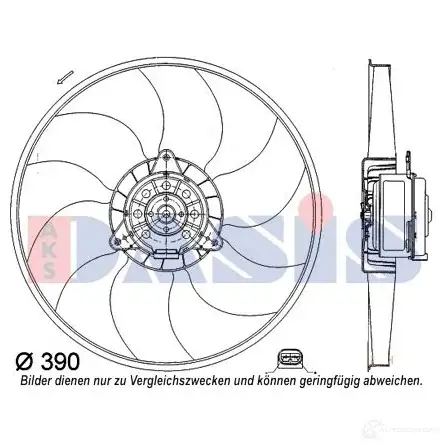 Вентилятор радиатора AKS DASIS 188059n 871386 T6 VDP 4044455558958 изображение 0