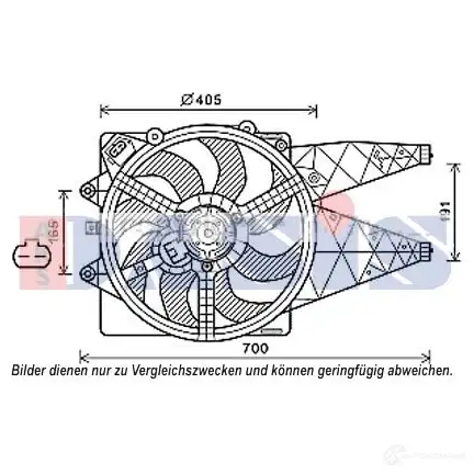 Вентилятор радиатора AKS DASIS 4044455555414 3Z1 NA0 867926 088105n