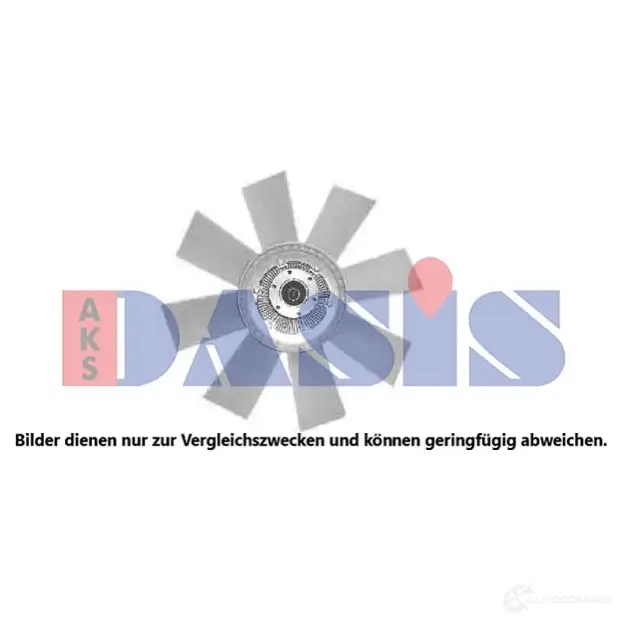 Вентилятор радиатора AKS DASIS 1210891535 WJG8K N 278033n 4044455748724 изображение 0
