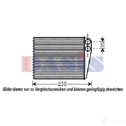 Радиатор печки, теплообменник AKS DASIS 869382 4044455463191 18G5 T 129018n изображение 0