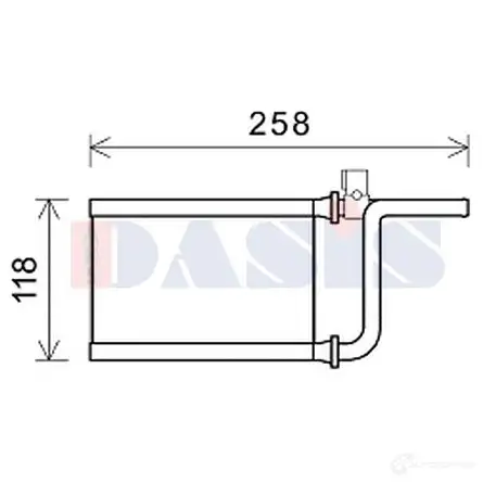 Радиатор печки, теплообменник AKS DASIS 4044455680628 2GE9 VZT 870096 149000n