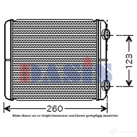 Радиатор печки, теплообменник AKS DASIS 186003n SNYE AB 4044455271956 871285 изображение 0