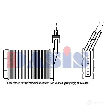Радиатор печки, теплообменник AKS DASIS 8 OGBV 871434 189050n 4044455268291