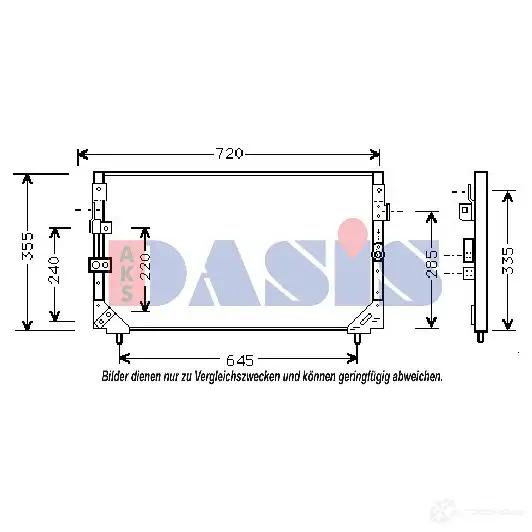 Радиатор печки, теплообменник AKS DASIS 741130n 877064 E4 NF11 4044455272656