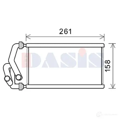 Радиатор печки, теплообменник AKS DASIS 109004n AYJ 5X 4044455680673 868637