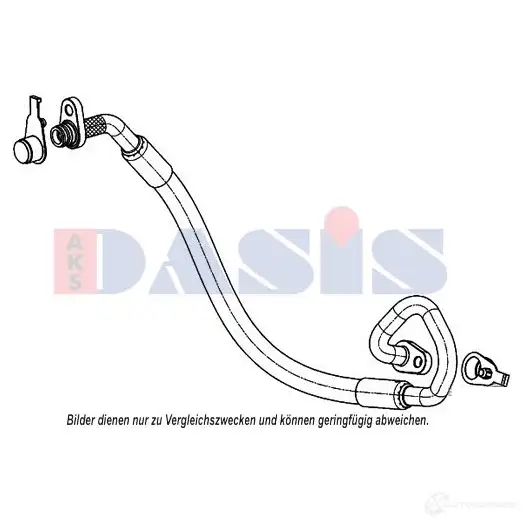 Трубка шланг кондиционера, высокого давления AKS DASIS 880758 Y P7LR 885896n 4044455562832
