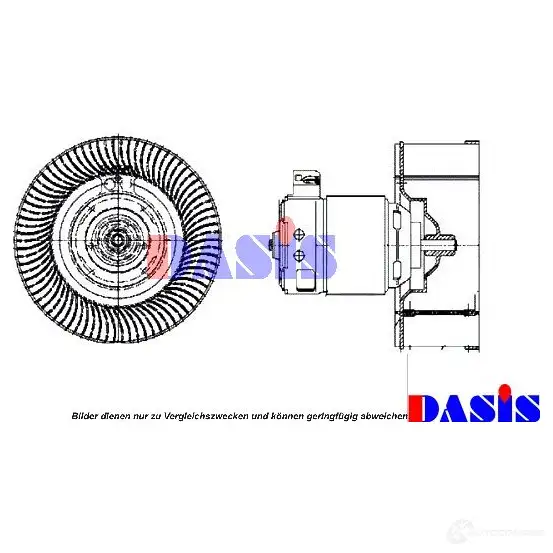 Моторчик печки, вентилятора AKS DASIS 880541 4044455449928 LLO VT4N 870680n изображение 0