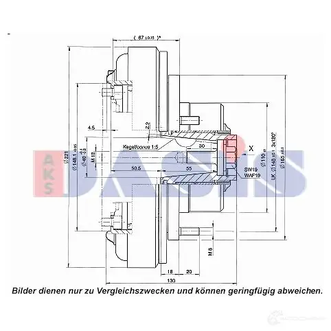 Шкив компрессора кондиционера AKS DASIS 34Y 9VK 4044455371779 1423287740 851167n