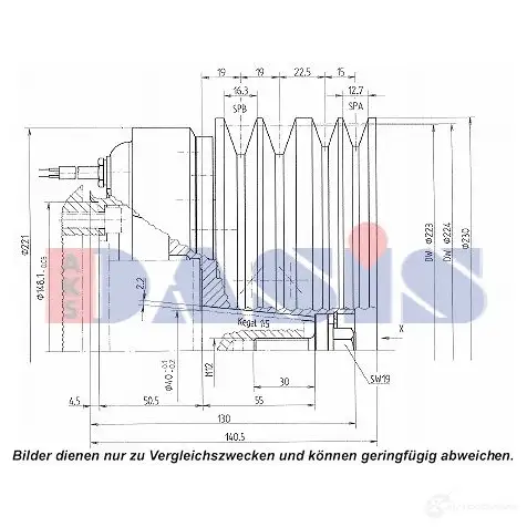Шкив компрессора кондиционера AKS DASIS 4044455372820 851280n HC GIT 1423287802